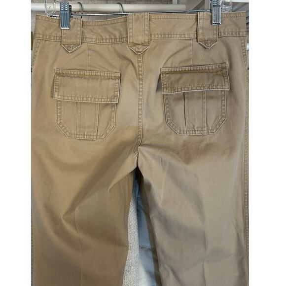 Gap Women's Sz 8R 100% Cotton Straight Leg Utility Flap Pocket Khaki Pants #0403 - Picture 6 of 11